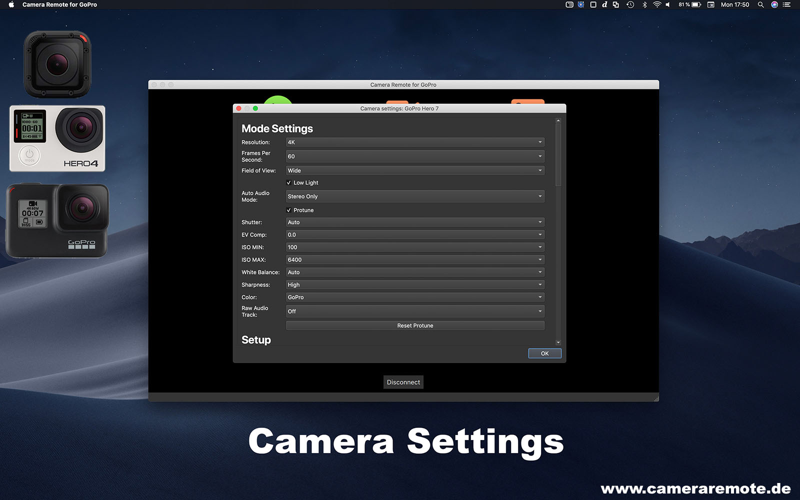 gopro webcam settings